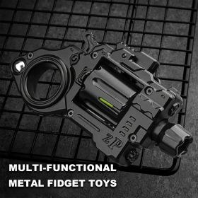 Metal Fidget Toys Gun Adults - Alloy Fidget Spinner Slider Clicker & Launcher Toy EDC Fidget Gun with Bullets and Target Stress Relief Focus Tool