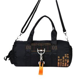 Parachute Buckles Hook Tactical Duffle Bag Military Bag Small Tactcial Gym Bag for Camping Hunting (Color: Black)